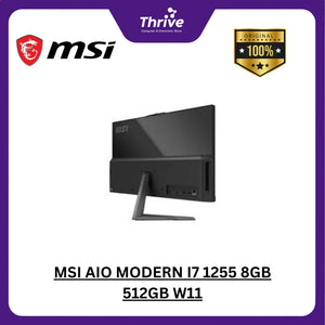 MSI AIO MODERN I7 1255 8GB 512GB W11+OHS 23.8FHD IPS BLK -AM242.1461