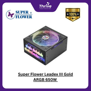 Super Flower Leadex III Gold ARGB 650W - SF-650F14RG - 80 PLUS GOLD - Full Modular - 10 Years