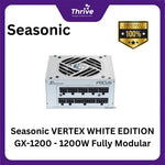 Load image into Gallery viewer, Seasonic VERTEX WHITE EDITION GX-1200 - 1200W Fully Modular - 80+ Gold Certified - ATX 3.0 Compatible - PCIe 5.0 Ready - 10 Years Warranty Replacement
