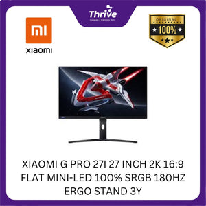 XIAOMI G PRO 27I 27 INCH 2K 16:9 FLAT MINI-LED 100% SRGB 180HZ ERGO STAND 3Y