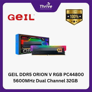 GEIL DDR5 ORION V RGB PC44800 5600MHz Dual Channel 32GB (2x16GB) - GAVSG532GB5600C38ADC (Intel XMP & AMD EXPO Ready) Support AMD & INTEL