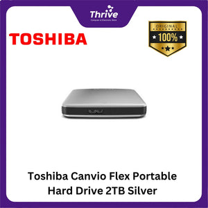 Toshiba Canvio Flex Portable Hard Drive 2TB Silver