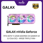 Load image into Gallery viewer, GALAX nVidia Geforce RTX 4070 Ti 12GB GDDR6X EX GAMER V2 (1-Click OC) - ARGB TRIPLE FAN -
