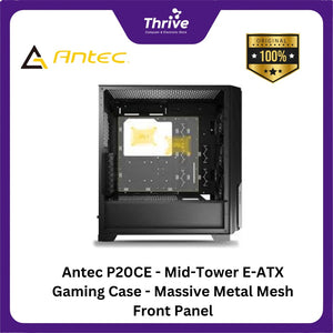 Antec P20CE - Mid-Tower E-ATX Gaming Case - Massive Metal Mesh Front Panel - Type-C 3.2 Gen 2 Ready - FREE 3PCS 120mm PWM Fans