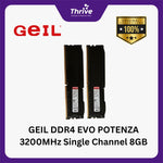 Load image into Gallery viewer, GEIL DDR4 EVO POTENZA 3200MHz Single Channel 8GB (1x8GB) GAPB48GB3200C22SC (Support AMD &amp; INTEL)
