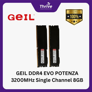 GEIL DDR4 EVO POTENZA 3200MHz Single Channel 8GB (1x8GB) GAPB48GB3200C22SC (Support AMD & INTEL)