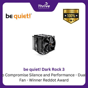 be quiet! Dark Rock 3 - No Compromise Silence and Performance - Dual Fan - Winner Reddot Award