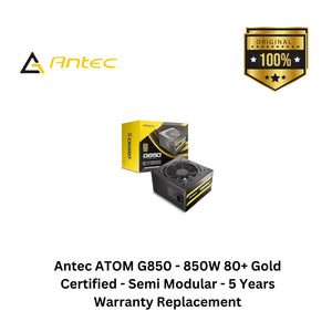 Antec ATOM G850 - 850W 80+ Gold Certified - Semi Modular - 5 Years Warranty Replacement