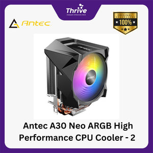 Antec A30 Neo ARGB High Performance CPU Cooler - 2 Direct-Touch Copper Heat Pipes with PWM ARGB Fan - Compatibility All Socket (AM5 Ready)