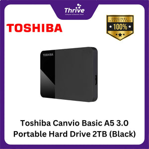 Toshiba Canvio Basic A5 3.0 Portable Hard Drive 2TB (Black)