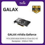 Load image into Gallery viewer, RTX 3050 8GB DDR6 (1-Click OC) V2 Backplate - SINGLE FAN
