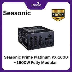 Seasonic Prime Platinum PX-1600 - 1600W Fully Modular - 80+ Platinum Certified - 12 Years Warranty Replacement