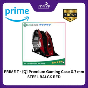 PRIME T - [Q] Premium Gaming Case 0.7 mm STEEL BALCK RED