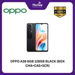 Load image into Gallery viewer, OPPO A38 6GB 128GB BLACK (BOX CHA+CAS+SCR)