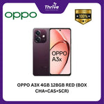 Load image into Gallery viewer, OPPO A3X 4GB 128GB RED (BOX CHA+CAS+SCR)