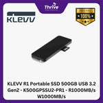 Load image into Gallery viewer, KLEVV R1 Portable SSD 500GB USB 3.2 Gen2 - K500GPSSU2-PR1 - R1000MB/s W1000MB/s
