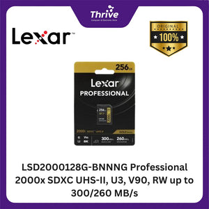 LSD2000128G-BNNNG Professional 2000x SDXC UHS-II, U3, V90, RW up to 300/260 MB/s