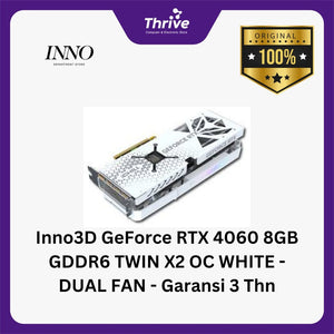 Inno3D GeForce RTX 4060 8GB GDDR6 TWIN X2 OC WHITE - DUAL FAN - Garansi 3 Thn