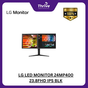 LG LED MONITOR 24MP400 23.8FHD IPS BLK