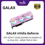 Load image into Gallery viewer, GALAX nVidia Geforce RTX 4070 Ti 12GB GDDR6X EX GAMER V2 (1-Click OC) - ARGB TRIPLE FAN -
