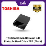 Load image into Gallery viewer, Toshiba Canvio Basic A5 3.0 Portable Hard Drive 2TB (Black)
