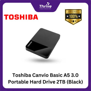 Toshiba Canvio Basic A5 3.0 Portable Hard Drive 2TB (Black)