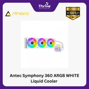 Antec Symphony 360 ARGB WHITE Liquid Cooler - Mirror ARGB Lighting Pump Head with ARGB PWM Fan