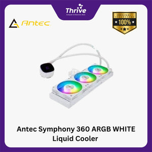 Antec Symphony 360 ARGB WHITE Liquid Cooler - Mirror ARGB Lighting Pump Head with ARGB PWM Fan