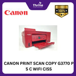 Load image into Gallery viewer, CANON PRINT SCAN COPY G3770 P S C WIFI CISS
