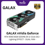 Load image into Gallery viewer, GALAX nVidia Geforce RTX 4060 8GB GDDR6 2X (1-Click OC) - Lighting EFFECT - DUAL FAN -
