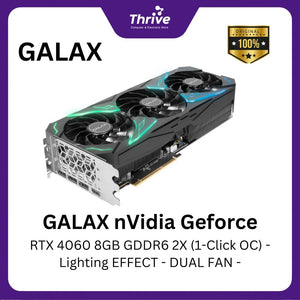 GALAX nVidia Geforce RTX 4060 8GB GDDR6 2X (1-Click OC) - Lighting EFFECT - DUAL FAN -