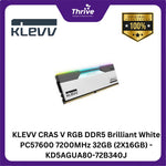 Load image into Gallery viewer, KLEVV CRAS V RGB DDR5 Brilliant White PC57600 7200MHz 32GB (2X16GB) - KD5AGUA80-72B340J