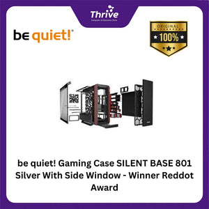 be quiet! Gaming Case SILENT BASE 801 Silver With Side Window - Winner Reddot Award