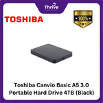 Load image into Gallery viewer, Toshiba Canvio Basic A5 3.0 Portable Hard Drive 4TB (Black)
