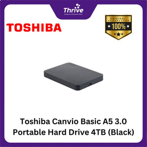 Toshiba Canvio Basic A5 3.0 Portable Hard Drive 4TB (Black)