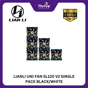 LIANLI UNI FAN SL120 V2 SINGLE PACK BLACK/WHITE