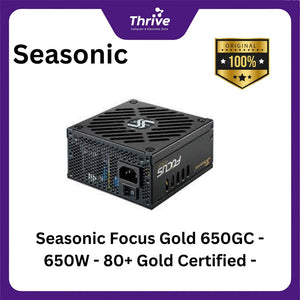 Seasonic Focus Gold 650GC - 650W - 80+ Gold Certified - 5 Years Warranty Replacement