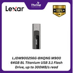 Load image into Gallery viewer, LJDM900256G-BNQNG M900 64GB BL Titanium USB 3.1 Flash Drive, up to 300MB/s read
