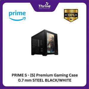 PRIME S - [S] Premium Gaming Case 0.7 mm STEEL BLACK/WHITE