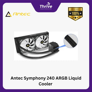 Antec Symphony 240 ARGB Liquid Cooler - Mirror ARGB Lighting Pump Head with ARGB PWM Fan