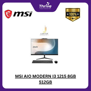 MSI AIO MODERN I3 1215 8GB 512GB W11+OHS 23.8FHD IPS WHT -AM242.1411