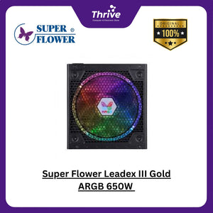 Super Flower Leadex III Gold ARGB 650W - SF-650F14RG - 80 PLUS GOLD - Full Modular - 10 Years