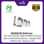 Load image into Gallery viewer, MAXSUN GeForce RTX 4070 SUPER 12GB GDDR6X iCraft OC 12G Limited (White Edition) - Skylight RGB - TRIPLE FAN - Garansi 3 Thn
