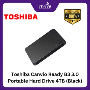 Toshiba Canvio Ready B3 3.0 Portable Hard Drive 4TB (Black)