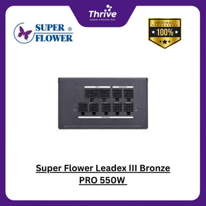 Super Flower Leadex III Bronze PRO 550W - SF-550R14HE - 80+ Bronze - ECO Fanless & Silent Mode - Full Modular Fluid Dynamic Bearing Fan - 8 Years