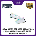 Load image into Gallery viewer, KLEVV CRAS V RGB DDR5 Brilliant White PC51200 6400MHz 64GB (2X32GB) - KD5BGUA80-64A320J