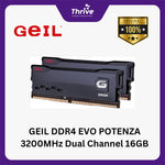 Load image into Gallery viewer, GEIL DDR4 EVO POTENZA 3200MHz Dual Channel 16GB (2x8GB) GAPB416GB3200C22DC (Support AMD &amp; INTEL)
