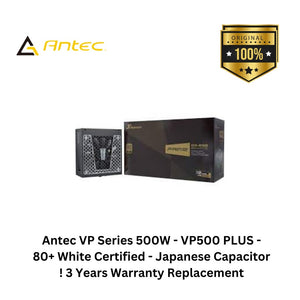 Antec VP Series 500W - VP500 PLUS - 80+ White Certified - Japanese Capacitor ! 3 Years Warranty Replacement