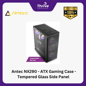 Antec NX290 - ATX Gaming Case - Tempered Glass Side Panel - FREE 3 PCS 12CM RGB FANS + 1 PCS 12CM FAN