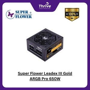 Super Flower Leadex III Gold ARGB Pro 650W - SF-650F14RG V2.0 - 80 PLUS GOLD - Full Modular - 10 Years